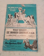LT. ROBIN CRUSOE DISNEY PRESS BOOK MOVIE ADVANCE CAMPAIGN VINTAGE DICK VAN DYKE