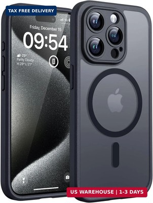 TOCOL Magnetic for iPhone 15 Pro Max Case, Upgraded Full Camera Protection, Comp