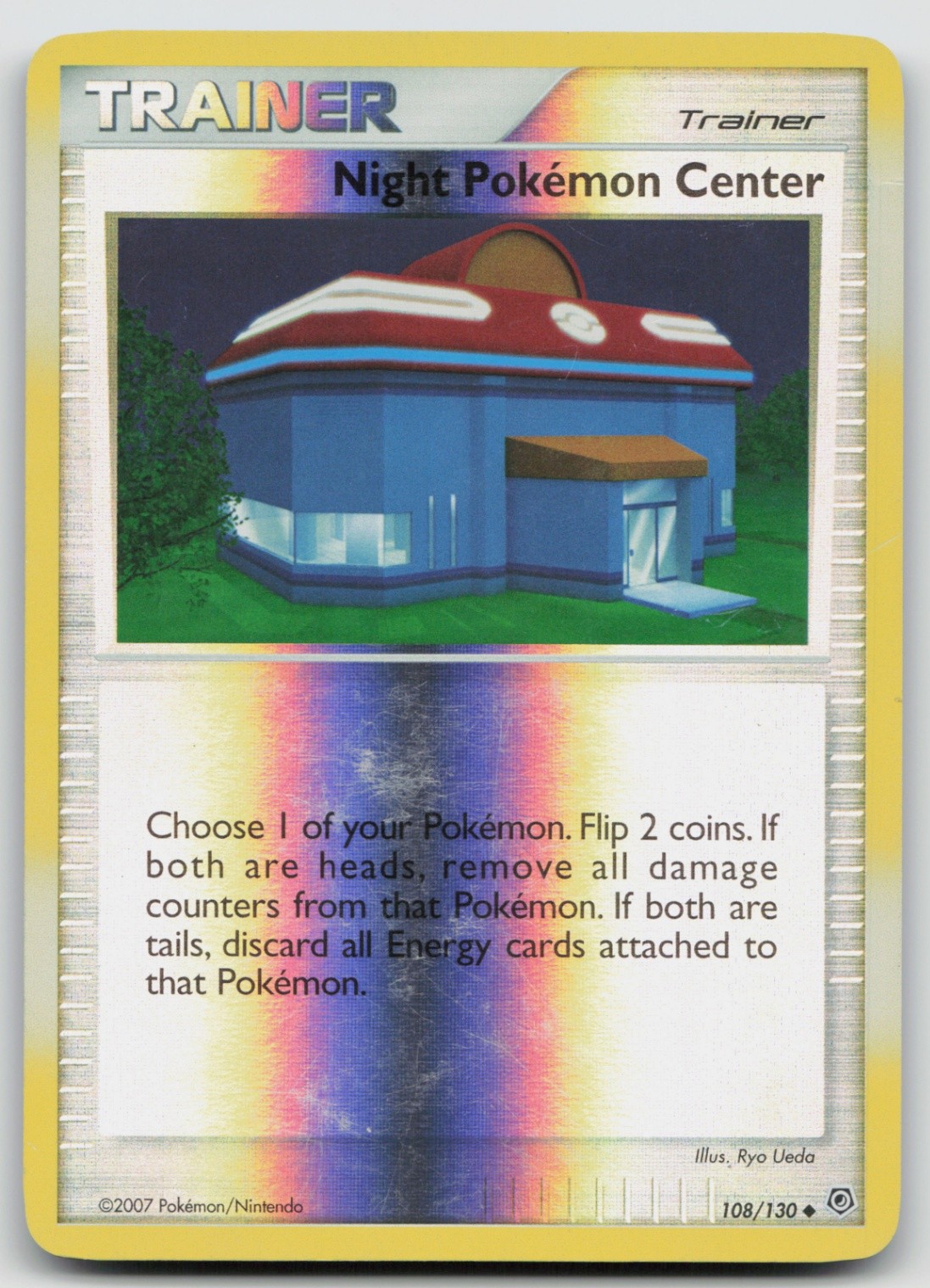 Reverse Holo Night Pokemon Center 108/130 Diamond and Pearl  Pokemon TCG Card
