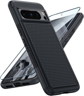 Google Pixel 8-Pro Case: Dual Layer Shockproof Protective Cell Phone Cover Black