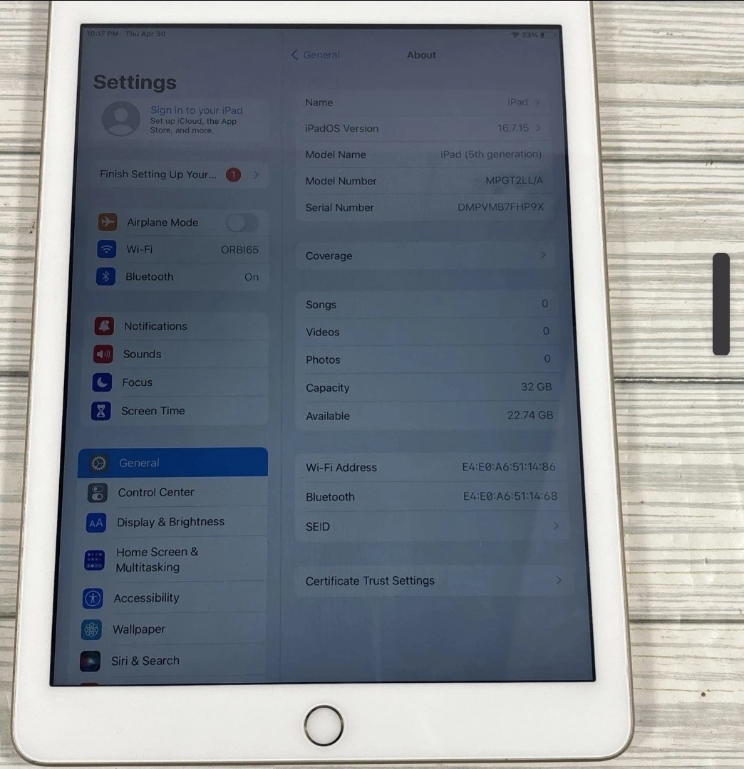 Apple iPad (5th Generation) 32 GB Tablets for sale - eBay