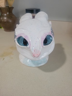 Handmade Ceramic Httyd Light Fury Bust