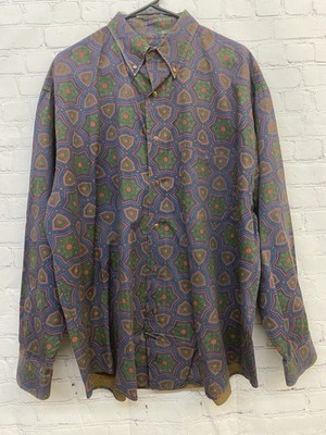 Vintage Architect Shirt Mens XL RGB Geometric Button Up Korea 90s WESTERN VIBE