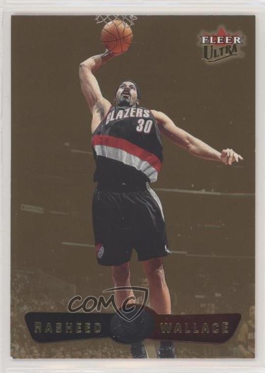 2001-02 Fleer Ultra Gold Medallion Rasheed Wallace #131 1u6