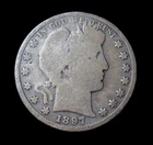 1897 Barber Half Dollar Silver Coin