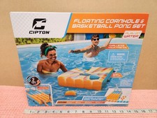 Floating Cornhole  Pong Basketball Pool Inflatable 2 In 1 Pool Game Inflatable