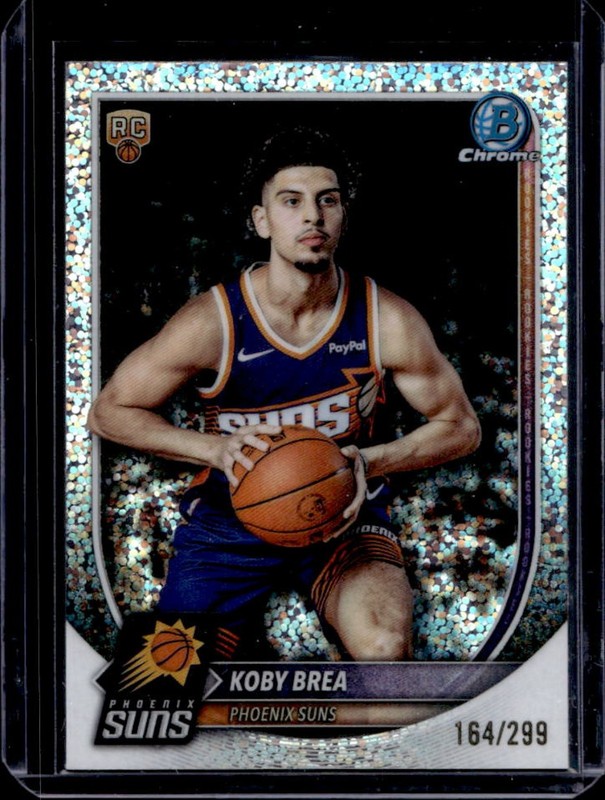 2025-26 Bowman Koby Brea Chrome RC Speckle Refractor Rookie #/299 Suns