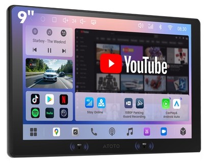 ATOTO S8 Gen4  9'' QLED Android Double DIN Car Stereo 4G LTE Remote Live View