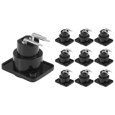 10pcs Black XLR 3pin Female Jack Panel Mount Chassis PCB Socket Connector F2F8