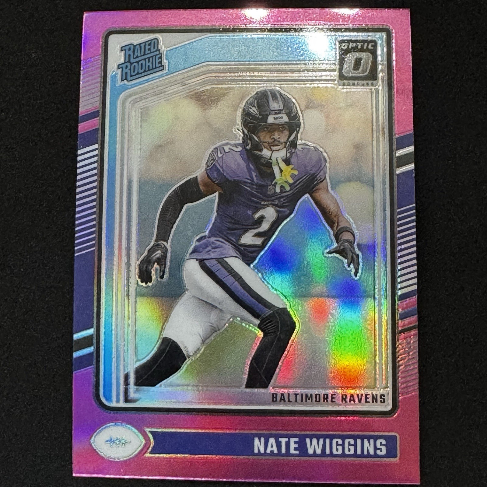 2024 Panini Donruss Optic - Rated Rookie Nate Wiggins #281 Pink Prizm (RC)