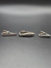 Vintage Silver-tone Tie Clips