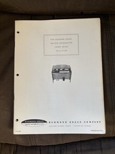 Hammond Organ Chord Organ Series S-100 Service Manual 55pp 5 Schematics 1963