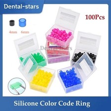 100Pc/Box Dental Hygienist Instrument Silicone Color Code Rings Autoclavable L/S