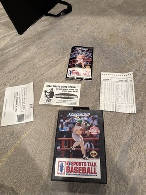 Sports Talk Baseball (Sega Genesis) CIB With Statistics And Reg Card