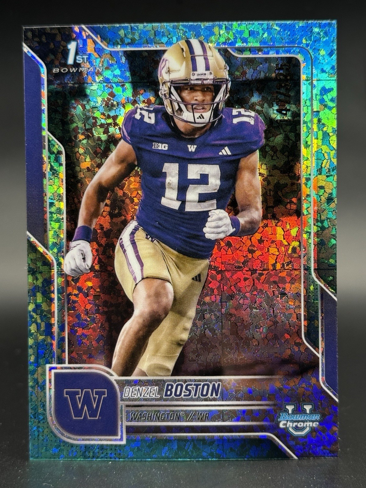 2025 Bowman U Chrome Denzel Boston #34 Aqua Mini-Diamond (RC) /325 1st Bowman