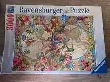 SEALED Ravensburger 17117 Flora  Fauna World Map 3000 Pc Jigsaw Puzzle