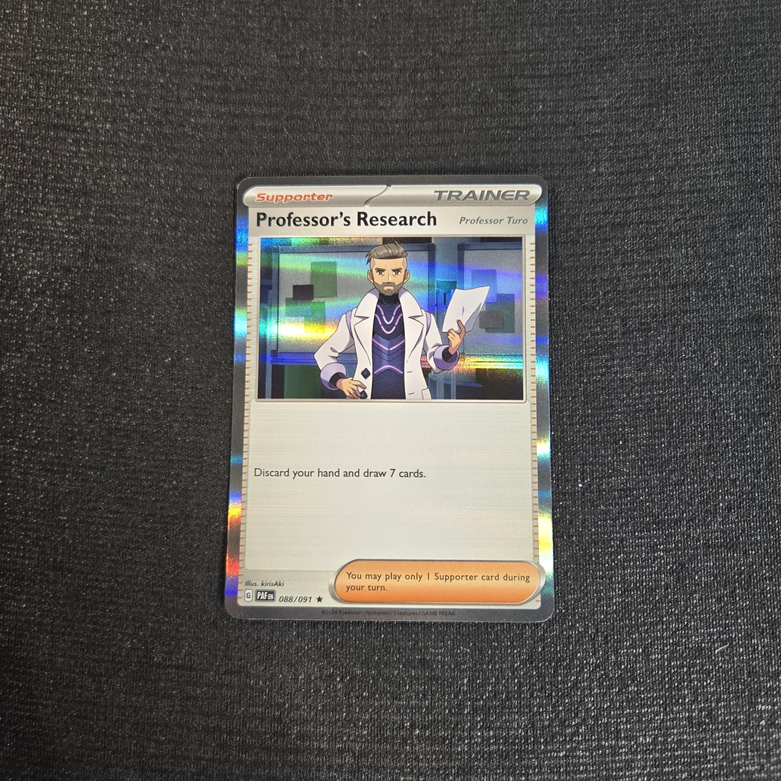 Pokemon TCG Paldean Fates Professor's Research Holo Card 88/91