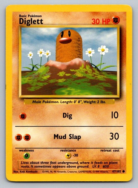 Diglett Base Set 047/102 LP