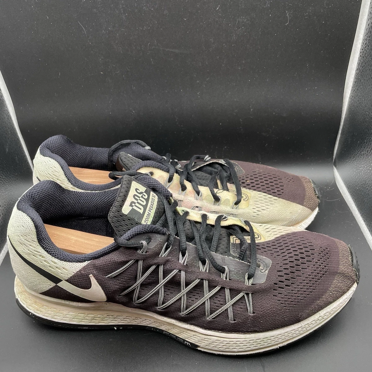 Nike Air Zoom Pegasus 32 Mens Athletic Running Shoes Size 7.5 Gray Black Nike Air Zoom Pegasus 32 Black for Sale | Authenticity  main image 3