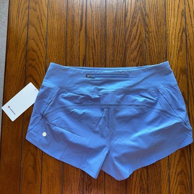 Lululemon Speed Up Short High Rise 2.5  Mesh Vent Prep Blue Size L Size 10 NWT