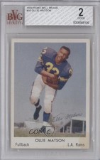 1959 Bell Brand Los Angeles Rams Ollie Matson #10 BVG 2 HOF 0q3