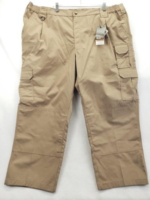 NEW 5.11 Tactical Pants Mens 48x28 Coyote Cargo Ripstop Taclite Pro Relaxed Fit