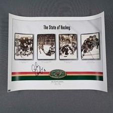 Minnesota Wild Inaugural Season Opening Night Poster Autographed Leschyshyn