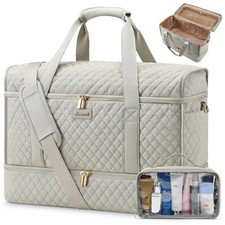 LOVEVOOK Large Travel Duffle Bag, Weekender Bags for Women With Shoe Compartment