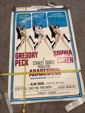 ARABESQUE 1966 Movie POSTER Sophia Loren Gregory Peck ORIGINAL 40x60 RARE Beauty