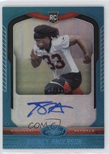 2019 Certified Rookie Signatures Mirror Teal /50 Rodney Anderson #140 Auto he0