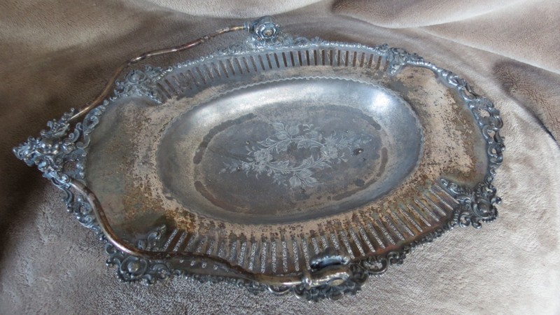 Rockford Silver Co. Tray with Handle Quadruple 1209