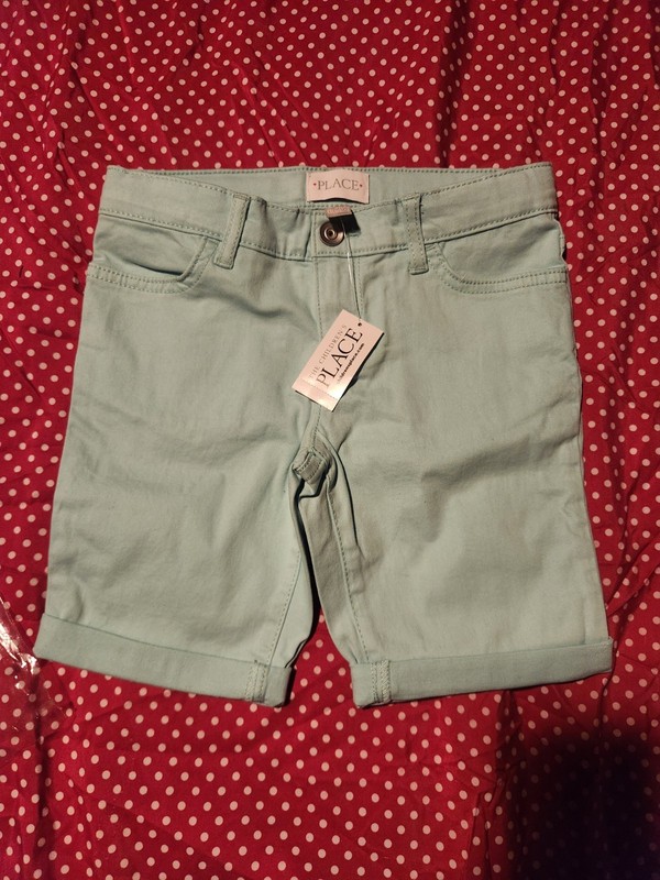 NWT children's place mint tea girls shorts size 6x/7