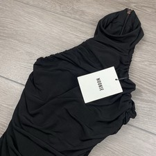 Nookie Revolve Women’s Rosie Ruched Midi Dress Black Small New
