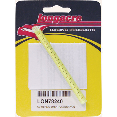 Longacre 52-78240, One Clear Glass Replacement Camber Vial Performance Parts