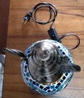 White, Light & Dark Navy Baby Blue Diamonds Turkish Lamp Pitcher Design Metal — photo 7