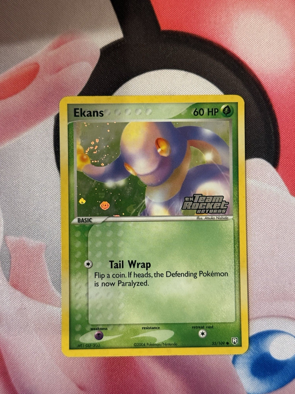 Pokémon TCG Ekans 55/109 Team Rocket Returns Reverse Holo SWIRL NM