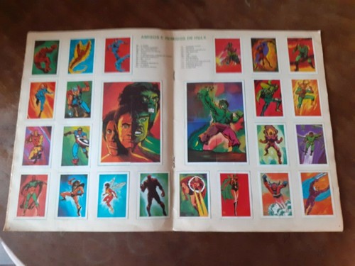 Hulk complete album stickers cards 1980 vgc Portuguese edition very rare - Picture 8 of 12