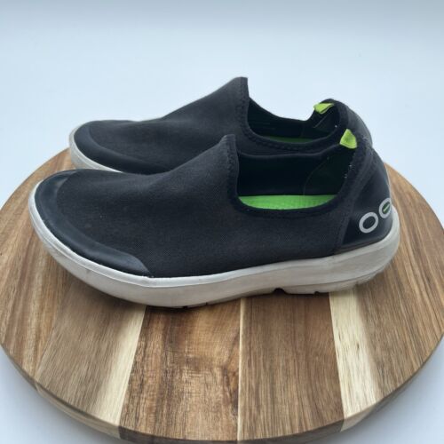 Oofos Para Mujer OOmg eeZee Baja Recuperación Cómoda Zapatos Tenis Negro Blanco 9 EE. UU. - Imagen 4 de 10