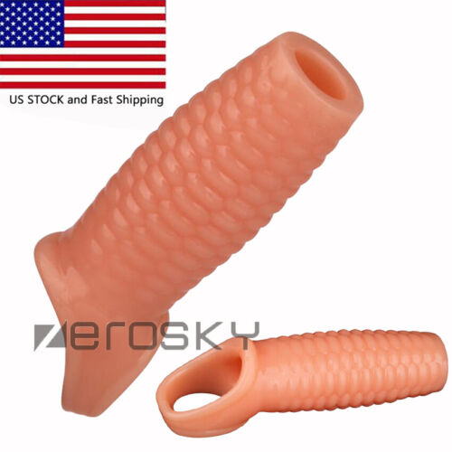 Thick Penis Extender Girth Enhancer Realistic Sleeve Sheath Time Delay for MALE eBay photo photo