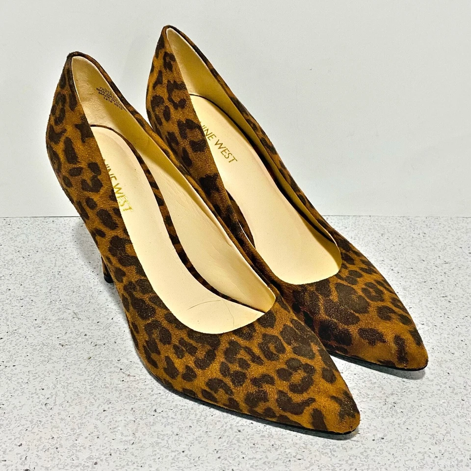 Nine West Garisono EE. UU. 8,5 M Animal Print Zapatos de tacón alto Elegante Sexy Bombas Foto 3 de 4