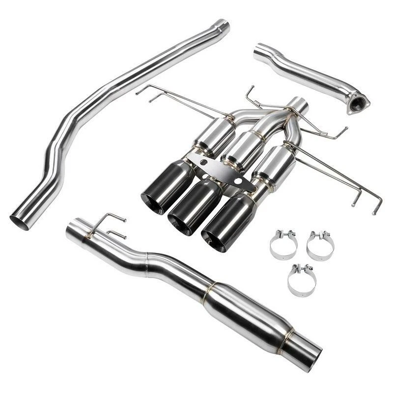 TRIPLE EXIT BLACK TIP EXHAUST SYSTEM FOR 16-21 HONDA CIVIC TYPE R - DC SPORTS - Изображение 4 из 4