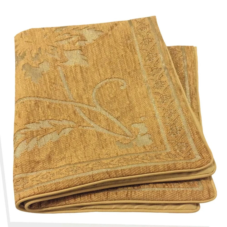 Upholstery/Chenille Jacquard Mustard-Gold Effect 20x28 Pillow Case/Cushion Cover - Image 4 of 4