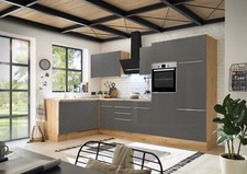 Cucina Cucina Angolare Marleen Premium 340 CM Grigio Rovere Artisan Respekta