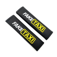 2x FAKE TAXI Soft Car Safety Seat Belt Shoulder Pad Cover for Most Cars