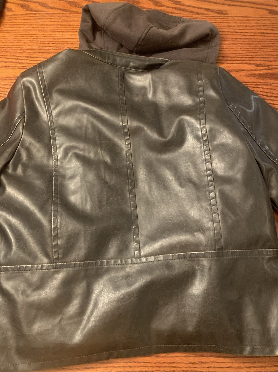 Levi Strauss & Co. Mens Faux Leather Full Zip Jacket Size M (Rn No