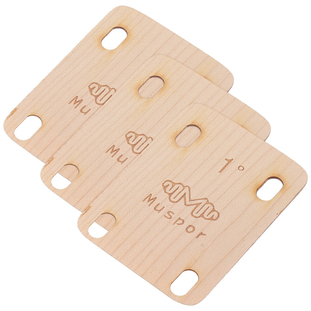 Bass Guitar Neck Shims 3pcs 1° Degree Wooden Plate Bolton Replacement