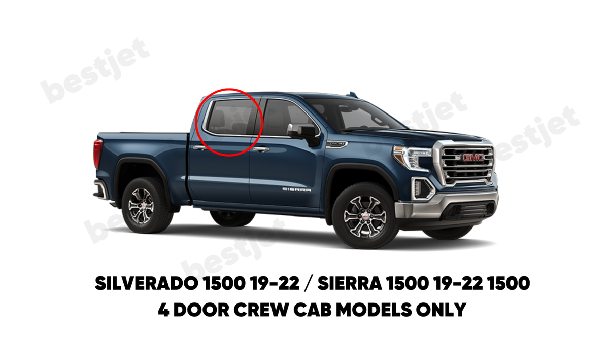 Chevy Silverado 1500 Crew Cab GMC Sierra 1500 19-22 Right Rear RH
