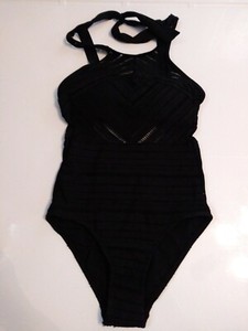 sheer panel swimsuit