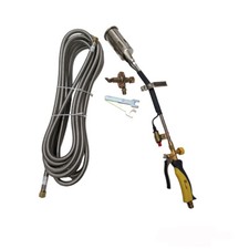 KIT CANNELLO DA RISCALDO A LEVA 70cm BRUCIATORE 60mm PIEZO +REGOLATORE +TUBO 10m
