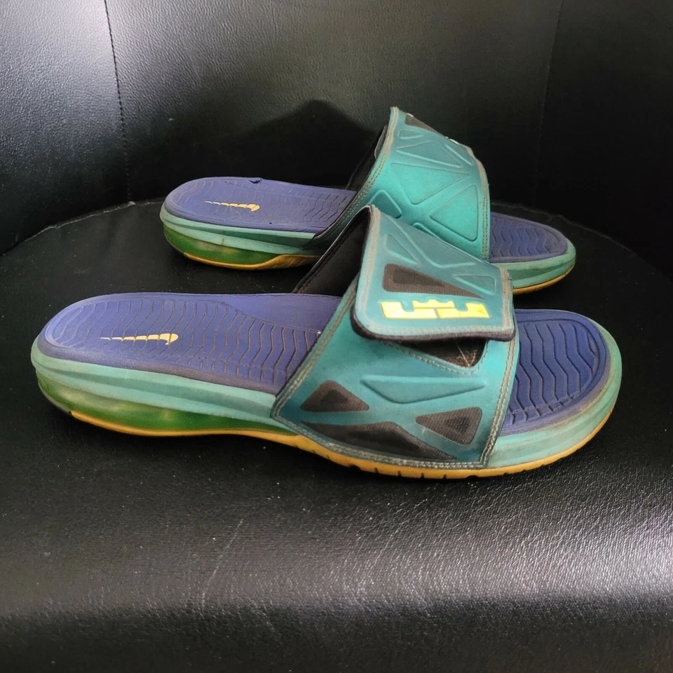 Zapatillas Nike Lebron Air Max Slides para hombre talla 9,5 azules verdes Foto 2 de 3